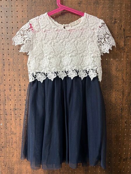 ZARA キッズ レース切替ワンピース 140cm