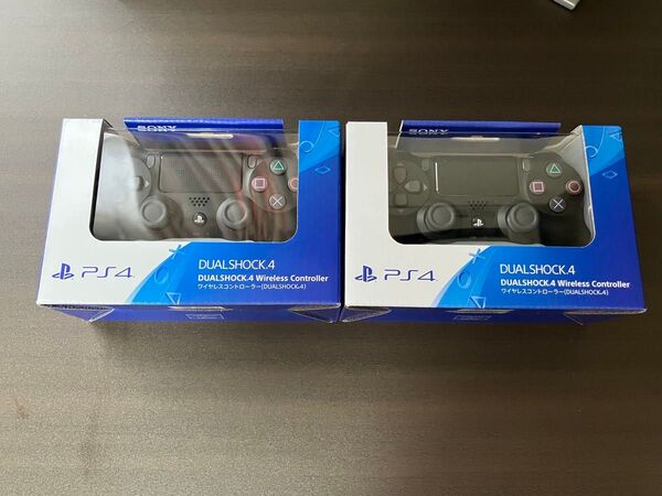 PS4 ソニー純正 DUALSHOCK4 デュアルショック4 ジェット ブラック 2個セット 新品未開封