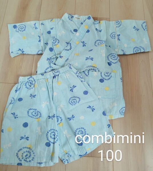 男の子用 トンボ柄 甚平 コンビミニ 100サイズ 虫