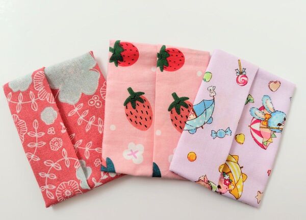 ハンドメイド 女の子用 ミニティッシュケース 3枚 まとめ売り