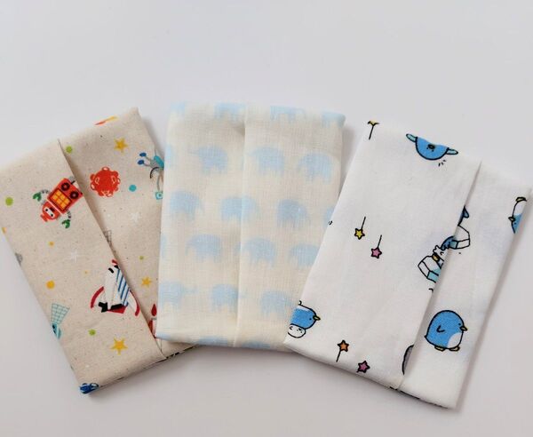 ハンドメイド 男の子用 ミニティッシュケース 3枚セット まとめ売り