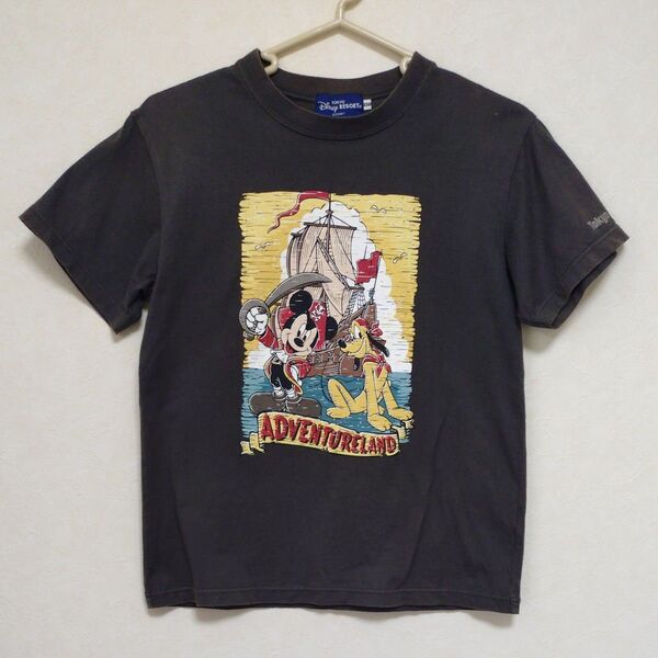 ディズニーランド 半袖Tシャツ サイズ150 キッズ パイレーツミッキー プルート アドベンチャーランド