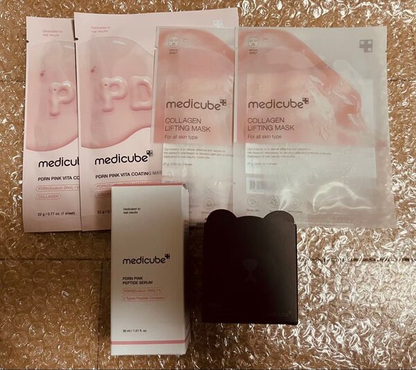 medicube 6点 PDRNピンクペプチドセラム クマヘッド フェイスマスク