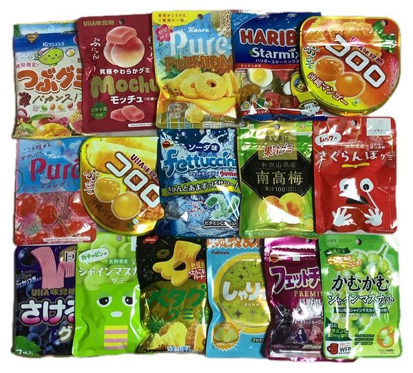 グミ詰め合わせ 72 ピュレグミ HARIBO モッチュグミ 16袋