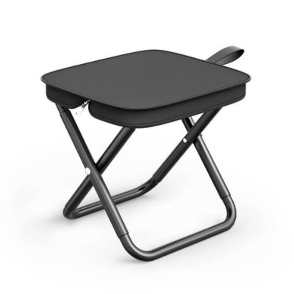 【再入荷】折りたたみ椅子 コンパクト 軽量 アウトドア チェア キャンプ 釣り フェス 携帯 折り畳み ブラック 耐荷重 ポーチ