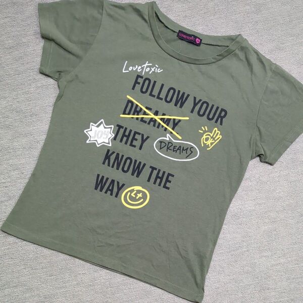 【中古】ラブトキシック Lovetoxic 半袖Tシャツ Tシャツ Mサイズ 150cm 毛玉あり! クーポン使えば300円