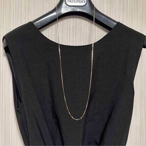 シャイン フラット ロングネックレス ロングチェーンネックレス ゴールド チェーンネックレス