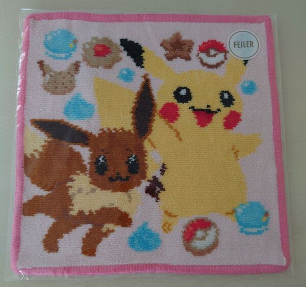 ラブラリーバイ フェイラー ポケモン ピカチュウ イーブイ スイーツ ハンカチ FEILER