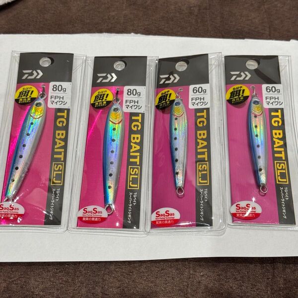 ダイワ TGベイト SLJ FPHマイワシ 60g 80g スーパーライトジギング タングステン 4本セット