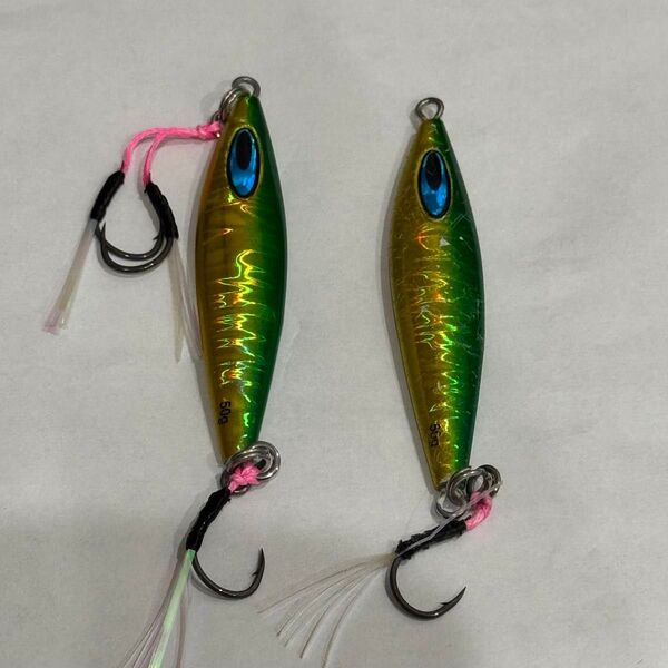 ダイワ ソルティガ FK JIG TG SLJ 50g スーパーライトジギング MGグリーンゴールド 緑金 タングステン