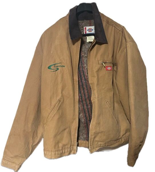 old Dickies GALGON 企業ロゴ入りジャケット ブラウン デトロイトジャケット