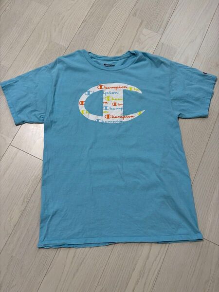 Champion Tシャツ M ライトブルー メンズ 半袖 インポート 海外 女の子も
