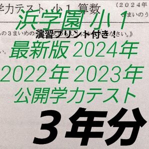 公開学力テスト 2022年、2023年、2024年度 浜学園 小1 3年分 国算