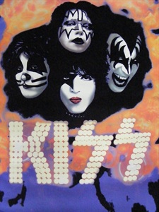  Vintage 1995KISS # black light poster Anne te-k collection dead stock interior ornament #C