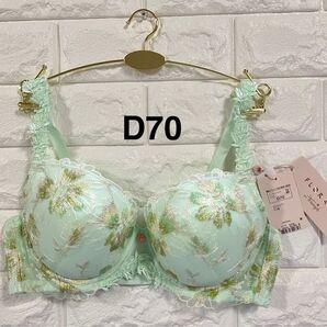 【超お買い得】トリンプ プレミアム フロラーレ FL609 グリーン&ピンク D70