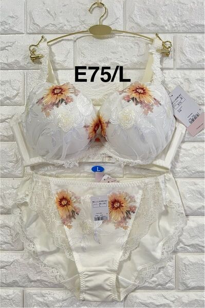 トリンプ プレミアム フロラーレ FL516 スウィート アネモネ 上下セット オフホワイト E75/L