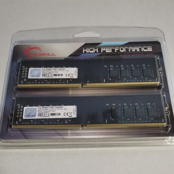 G.SKILL F4-2666C19D-16GNT DDR4 PC4-21300 16GB (8GB 2枚組)