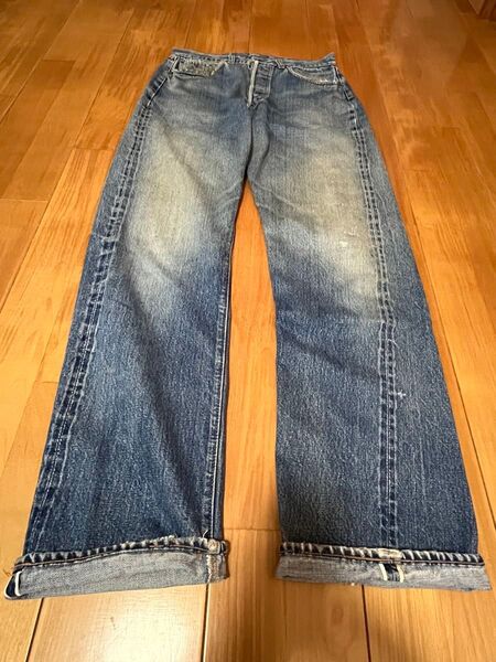66 bigE 501 70's W30 ボタン裏6 Levi's リペア済 前期 赤耳 / 検索用 A S F タイプ XX