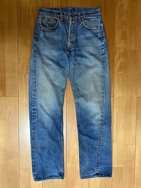 66 bigE 501 70's W30 ボタン裏6 Levi's リペア済 前期 赤耳 / 検索用 A S F タイプ XX