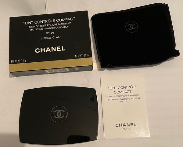 CHANEL TEINT CONTRLE COMPACT SPF20 10 BEIGE CLAIR