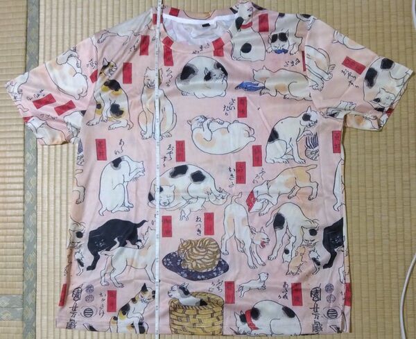 浮世絵 猫 半袖 Tシャツ かわいいねこ