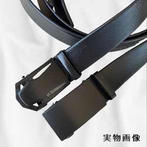 ベルト オートロック メンズ 穴なし ビジネスベルト 2本セット 紳士 スーツ
