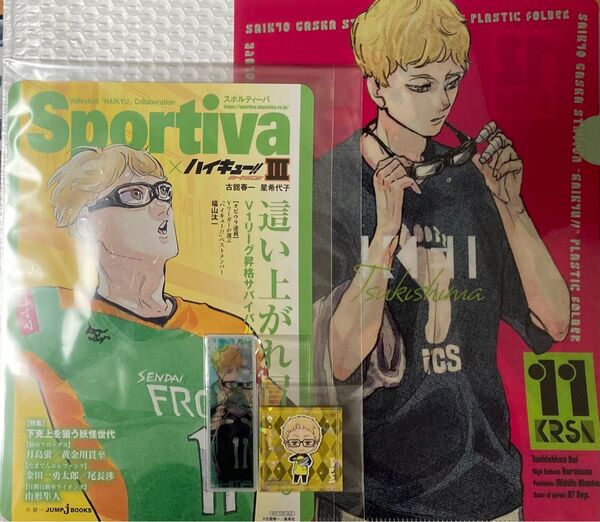 ハイキュー 最強ジャンプ クリアファイル しおり ショーセツバン ビジュアルボード 月島蛍