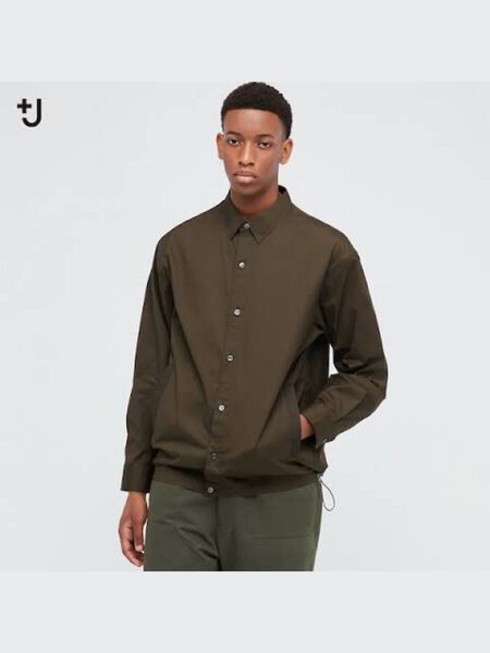 ユニクロ +J オーバーサイズシャツブルゾン Mサイズ 新品未使用 オリーブ UNIQLO