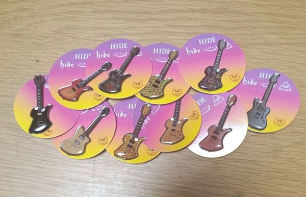hide ギター型ピンバッジ 10個コンプリートセット