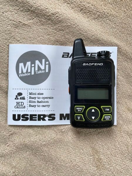 特定小電力無線20ch受信Baofeng BF-T1(特小無線の20チャンネル書込済み FM放送受信 USB充電可能