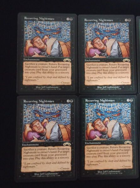 MTG 繰り返す悪夢 英 4枚セット 再録禁止カード
