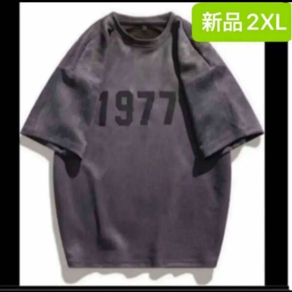 新品 レディース 半袖Tシャツ トレーナー スウェット グレー 2XL ゆったり 大きいサイズ オーバーサイズ 韓国風 3L