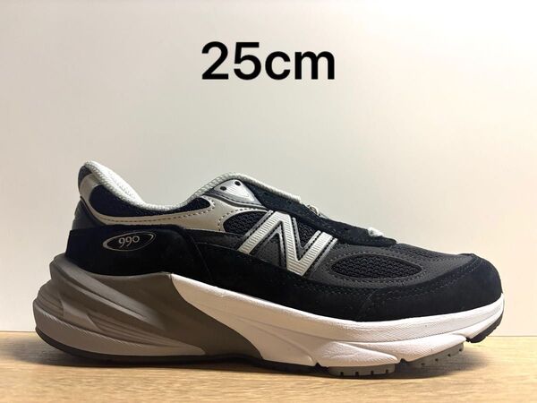 未使用 米国製 25cm B ニューバランス W990BK6 ブラック new balance