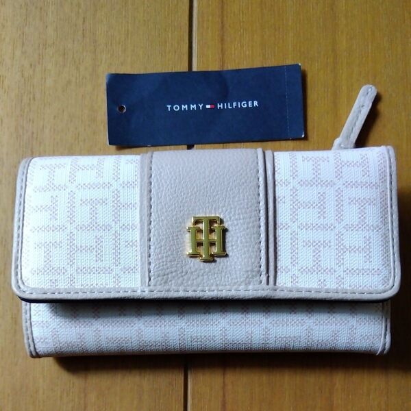 新品 TOMMY HILFIGER 長財布 ベージュ