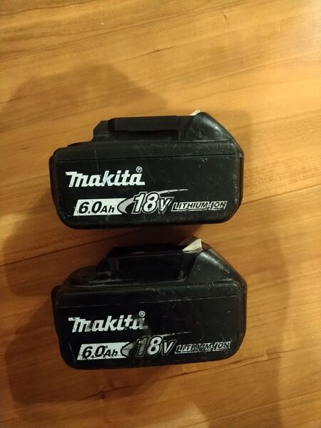 【ジャンク品】makita マキタ 純正 18v6Ah バッテリー BL1860B×2個