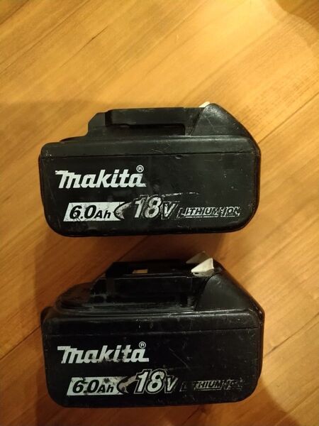 【ジャンク品】makita マキタ 純正 18v6Ah バッテリー BL1860B×2個