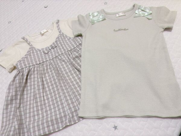 Tシャツ 女の子 トップス キッズ 子供服 半袖Tシャツ レトロガールミニ 120cm