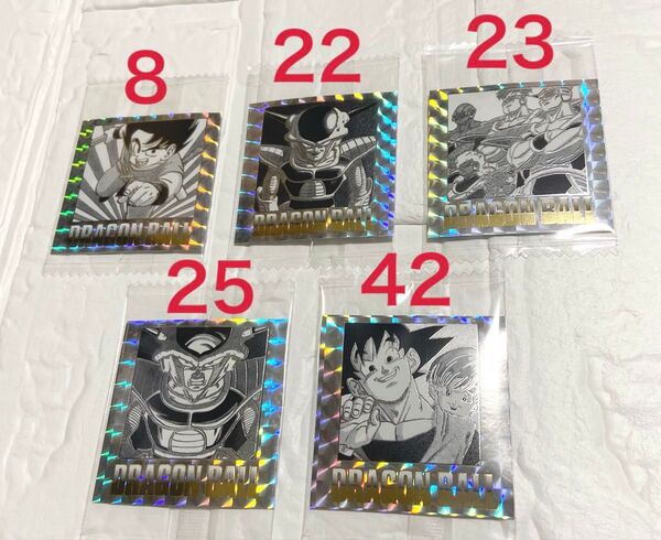 ドラゴンボール 40周年記念 ウエハース オリジナルイラストレーション シールウエハース 8巻 22巻 23巻 25巻 42巻