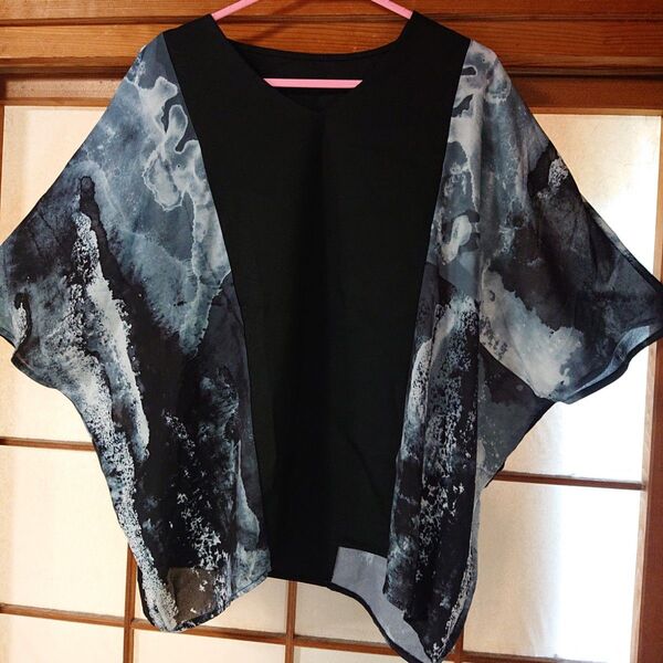 アンティカ 水彩 アート ビッグカットソー Tシャツ 廃盤