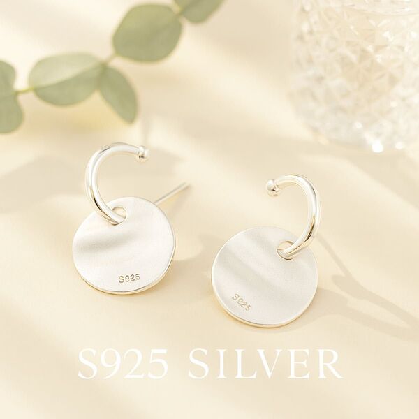 幾何学ピアス s925 シルバー フープ 上品 個性的 高見え 夏アクセ