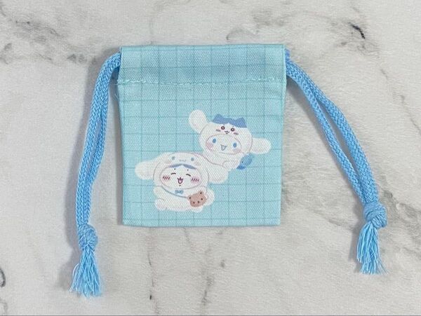 ちいかわ×サンリオキャラクターズ ミニ巾着 ノベルティ ハチワレ×シナモロール 新品