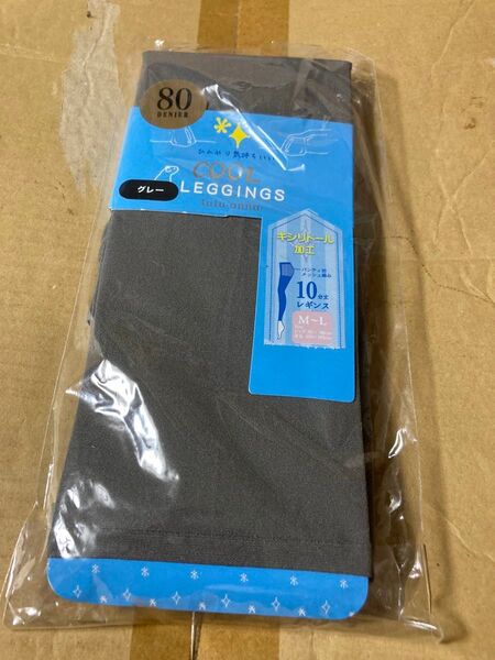 チュチュアンナ クール レギンス 80デニール グレー 10分丈 M-L tutuanna ひんやり気持ちいい 灰色