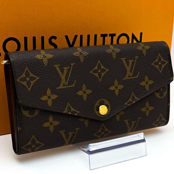 【極美品】ルイヴィトン LOUIS VUITTON モノグラム ポルトフォイユ サラ 新型 NM 長財布 ブラウン お札入れ