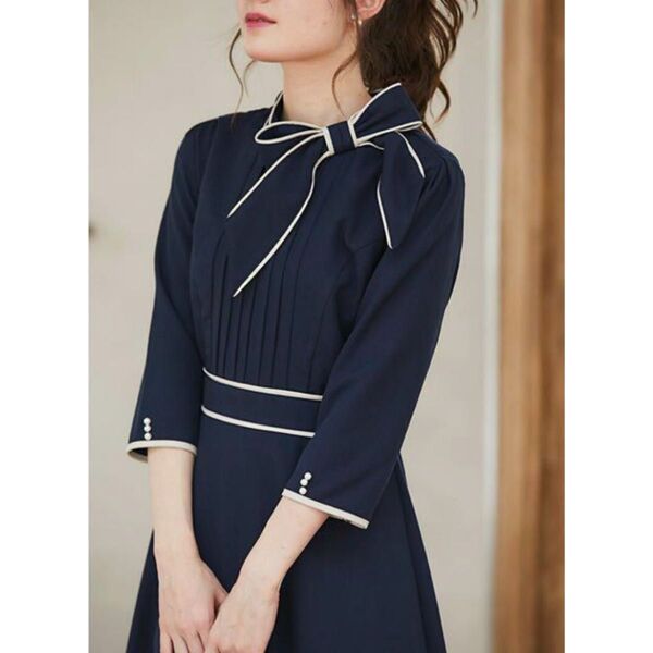 大人気 トッコ リボン ワンピース バイカラー tocco closet
