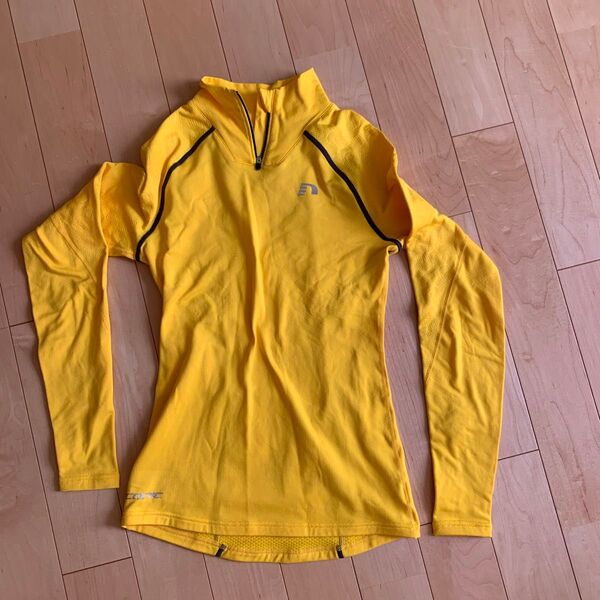 newline ジオラインL.W.ジップネックシャツ men's S イエロー系