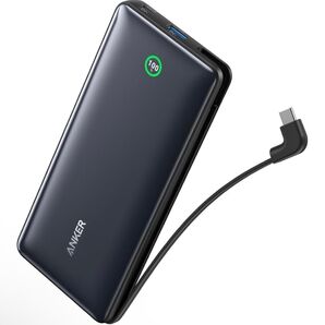 Anker Nano Power Bank (20000mAh 30W Built-In USB-C ケーブル)モバイルバッテリー