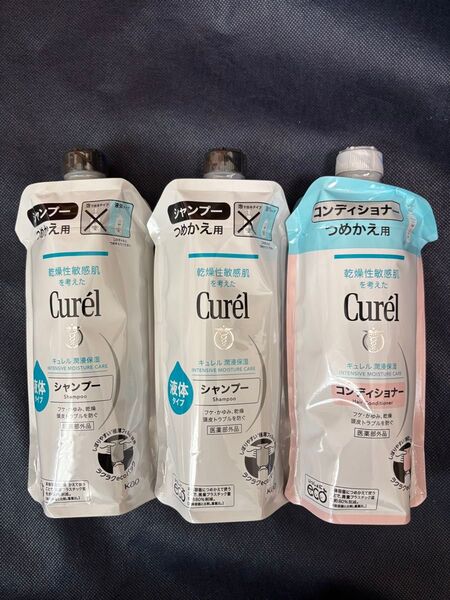 キュレル 340ml シャンプー 2個 コンディショナー 1個 全3個セット