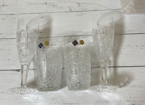 Bohemian glass ボヘミアングラス タンブラー シャンパングラス