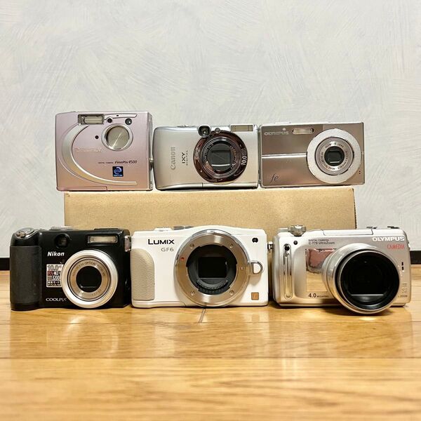 デジカメカメラ6台まとめ売り 動作確認済み 動作未確認 ジャンク扱い Canon Nikon Panasonic LUMIX