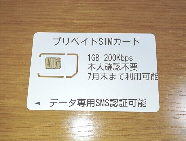 プリペイドsimカード データ専用 SMS認証可能
